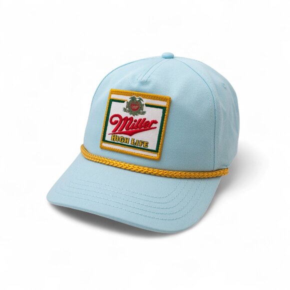 American Needle Accessories - Miller High Life Rosco Powder Blue Patch Gold Rope Snapback
